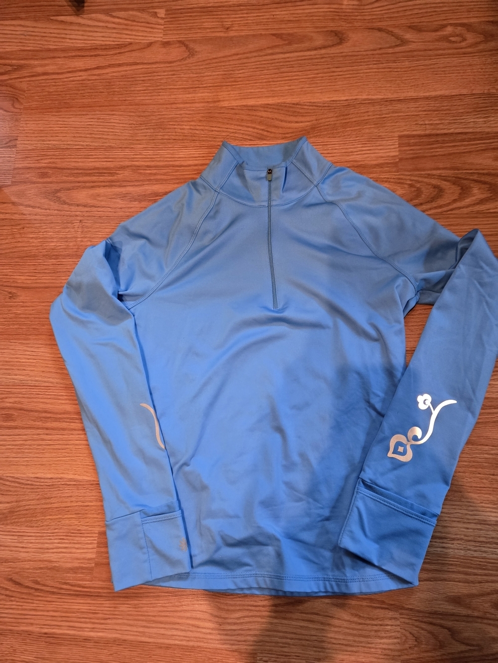 Athleta Sky Blue Quarter-Zip Performance Top - Picture 3 of 5